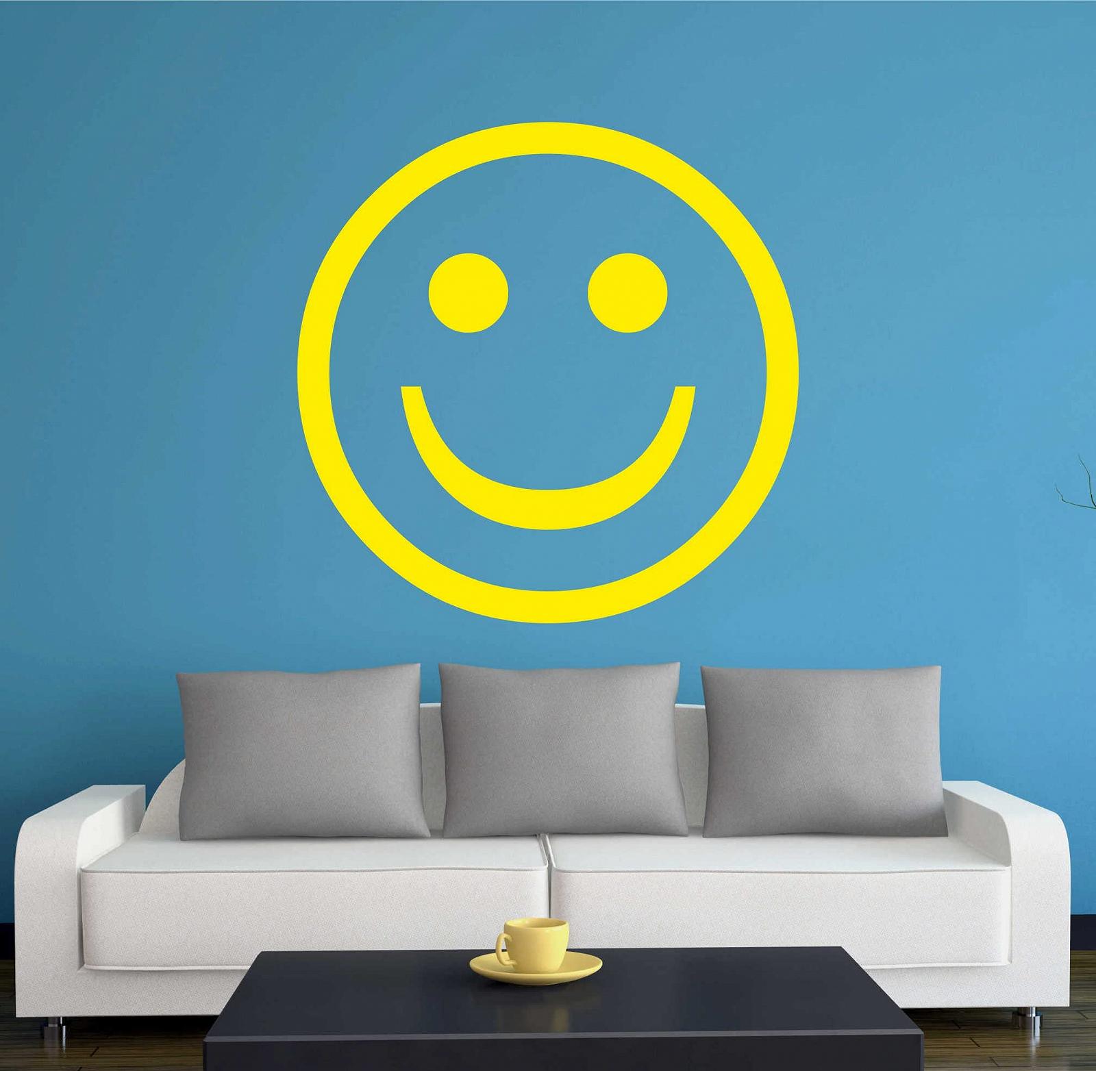Наклейка на стіну Indigos UG Wall Tattoo Living Room Happy Smile 96 x 96 см Жовта w704, фото №1 Наклейка на стіну Indigos UG Wall Tattoo Living Room Happy Smile 96 x 96 см Жовта w704, фото №1