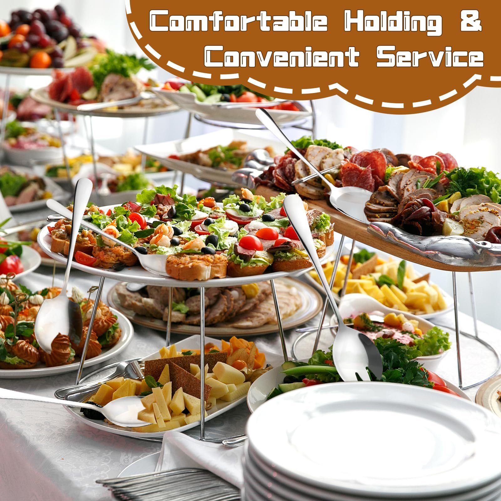 Набор Сервировочных Ложек из Нержавеющей Стали 5 штук, фото №4