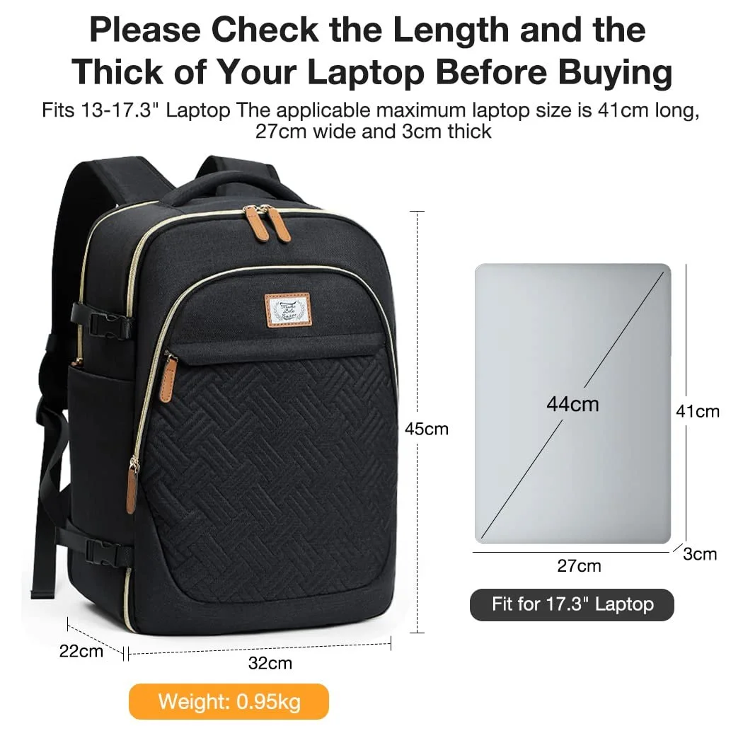 Рюкзак для ноутбука 15.6 дюйма Hand Luggage Large with 6 Piece Garment Bags XL Black Check Pattern, фото №3 Рюкзак для ноутбука 15.6 дюйма Hand Luggage Large with 6 Piece Garment Bags XL Black Check Pattern, фото №3