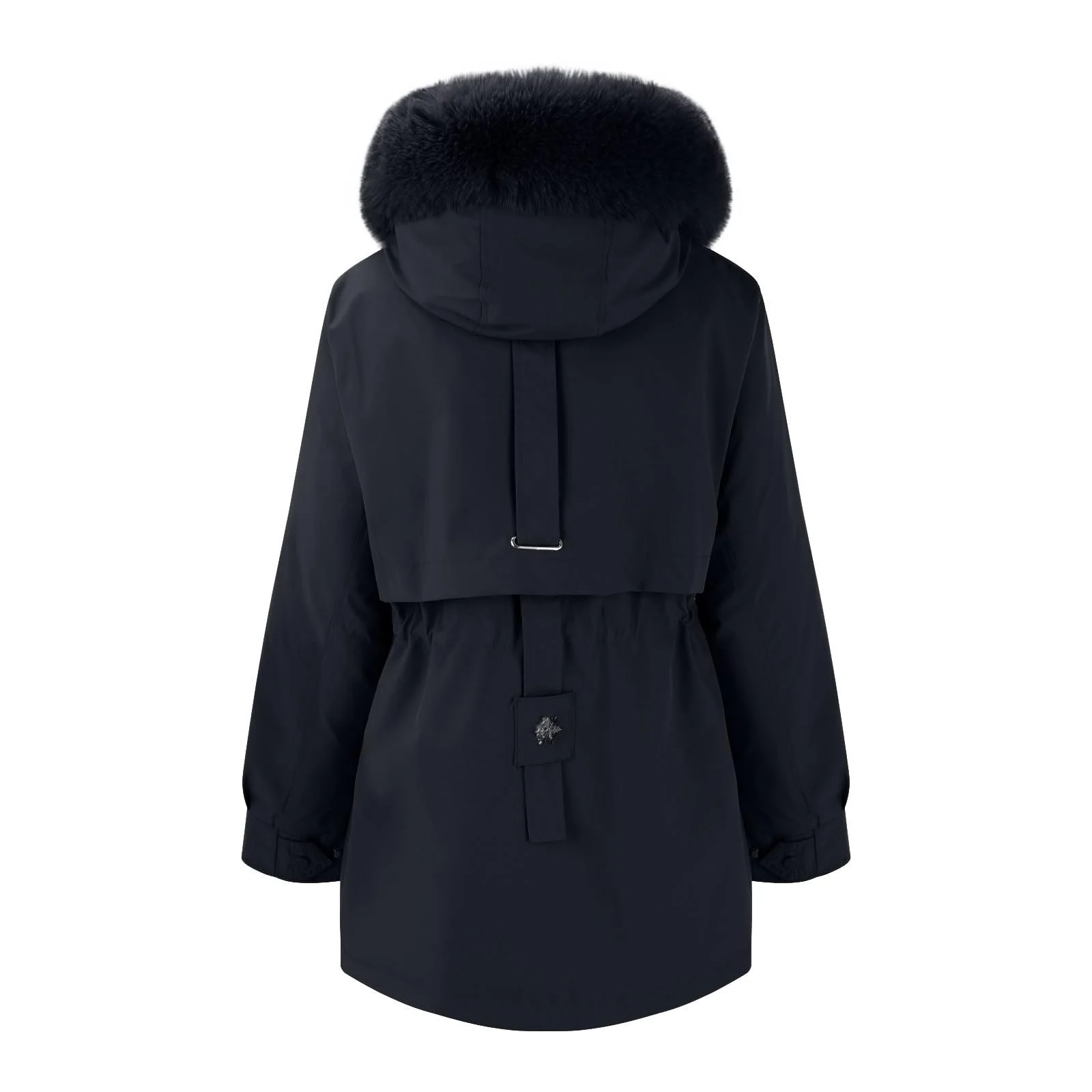 Парка Жіноча Демісезонна На Флісі З Штучним Хутром Тепла Довга З Капюшоном, фото №3