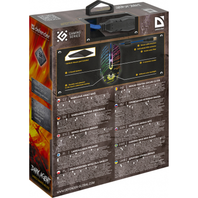 Мышка Defender Dark Agent GM-590L USB Black 52590, фото №5