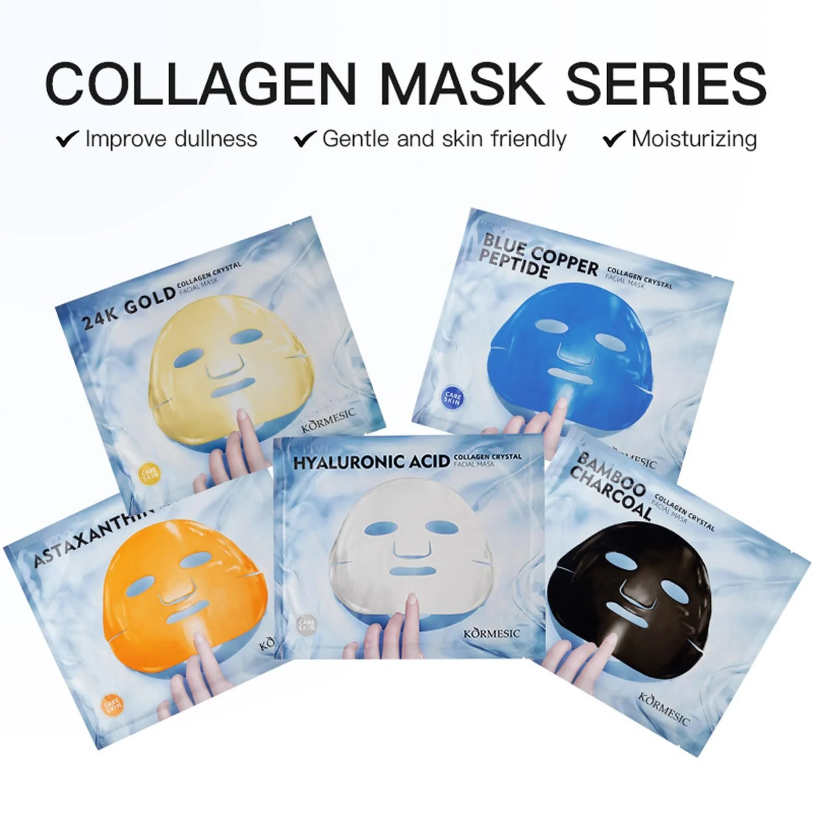 Тканинні маски для обличчя Daily Care для щоденного догляду, набір масок для обличчя, фото №2