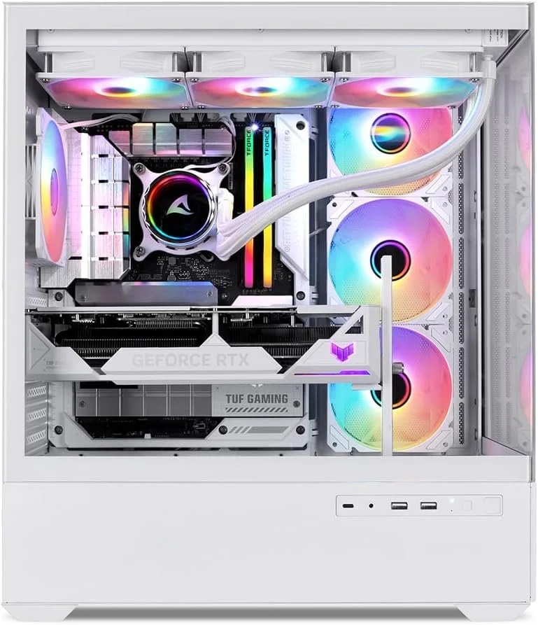 Корпус для ПК Sharkoon AK6 RGB White / Безшовне скло 270° / підтримка BTF / Без БЖ / Білий, фото №4 Корпус для ПК Sharkoon AK6 RGB White / Безшовне скло 270° / підтримка BTF / Без БЖ / Білий, фото №4