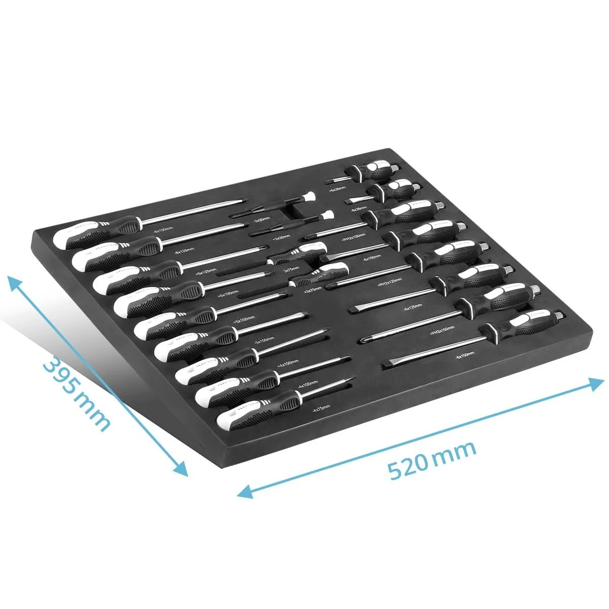 Набір викруток STAHLWERK 21 предмет PH та SL зі спіненим ложементом для інструментального візка, фото №5