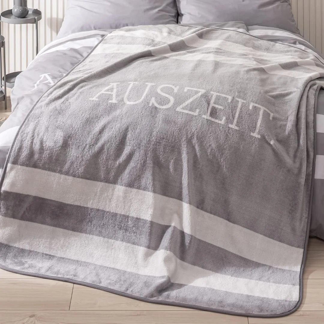 MTOnlinehandel Подарок на день рождения для мамы и папы, подарок для женщин, мужчин, мягкое одеяло для дивана 150 x 200 см - флисовое одеяло - время отдыха на диване серого цвета - Dream Heroes, фото №5