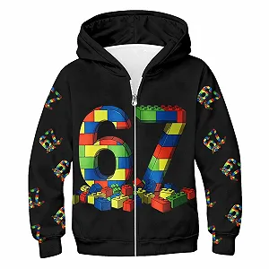 Толстовка Generisch 67 Fun Meme Пуловер Свитшот Смешной 6 7 Мем Костюм 67 Детская Толстовка для Девочек и Мальчиков Длинный Рукав Свитшот Пуловер Повседневный - Фото 1