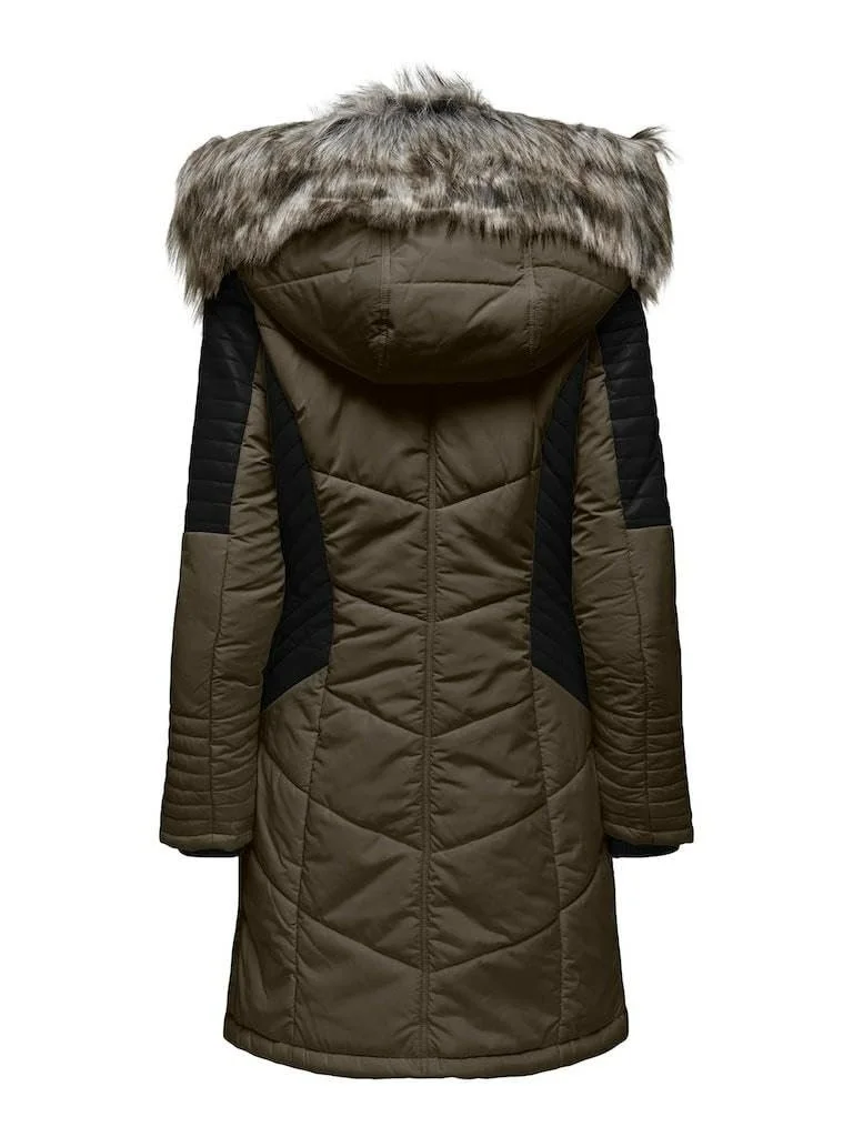 Пальто з капюшоном жіноче ONLY Onlnewlinette OTW Куртка, фото №3