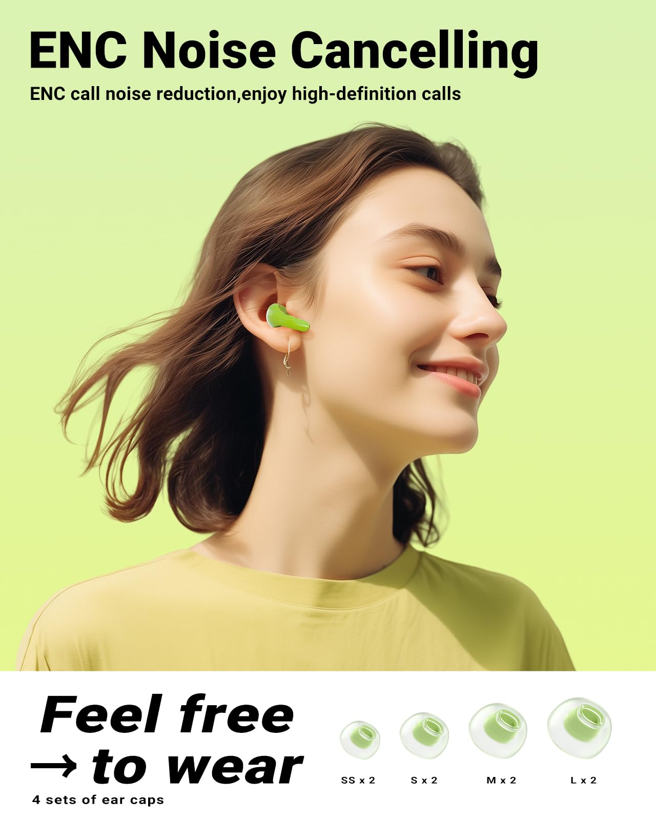 Навушники ACEFAST T9 Bluetooth Вкладиші Бездротові Bluetooth 5.3 4 мікрофони Avocado, фото №5