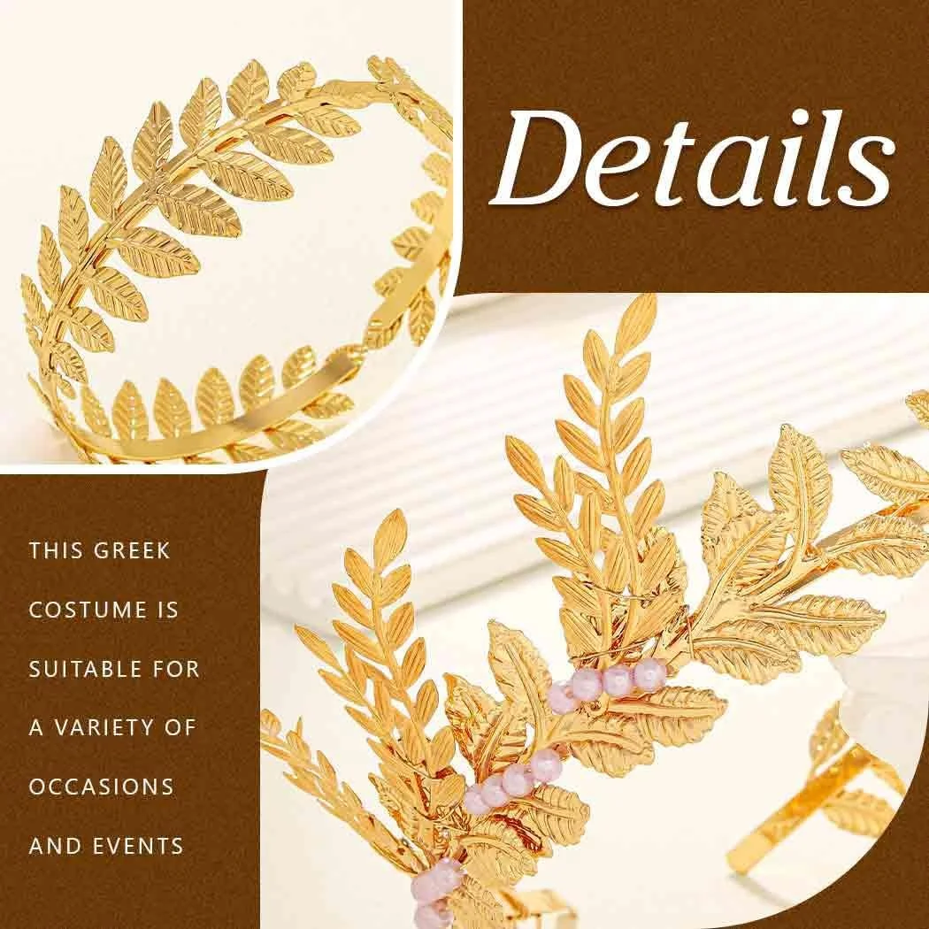 Обруч Золотой Греческий Венок Leaf Goddess Accessories, фото №7 Обруч Золотой Греческий Венок Leaf Goddess Accessories, фото №7