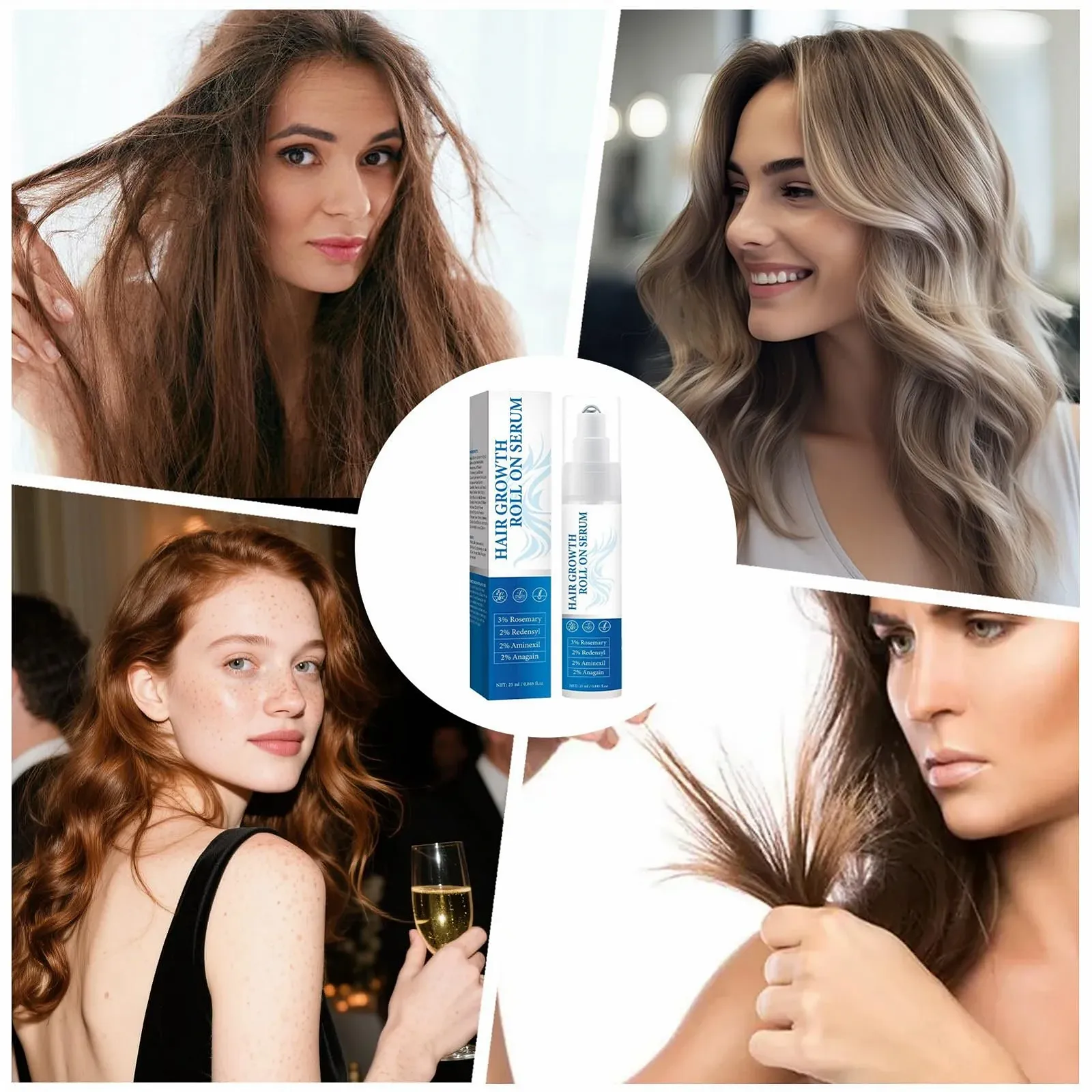 Засіб для росту волосся Yuecjian для чоловіків та жінок, розчин для відновлення шкіри голови, 25 мл, фото №4