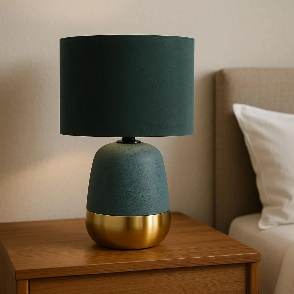 Настільна лампа Luxus Barcelona H 35 x Діаметр 22 E27 Кераміка Синій, фото №5