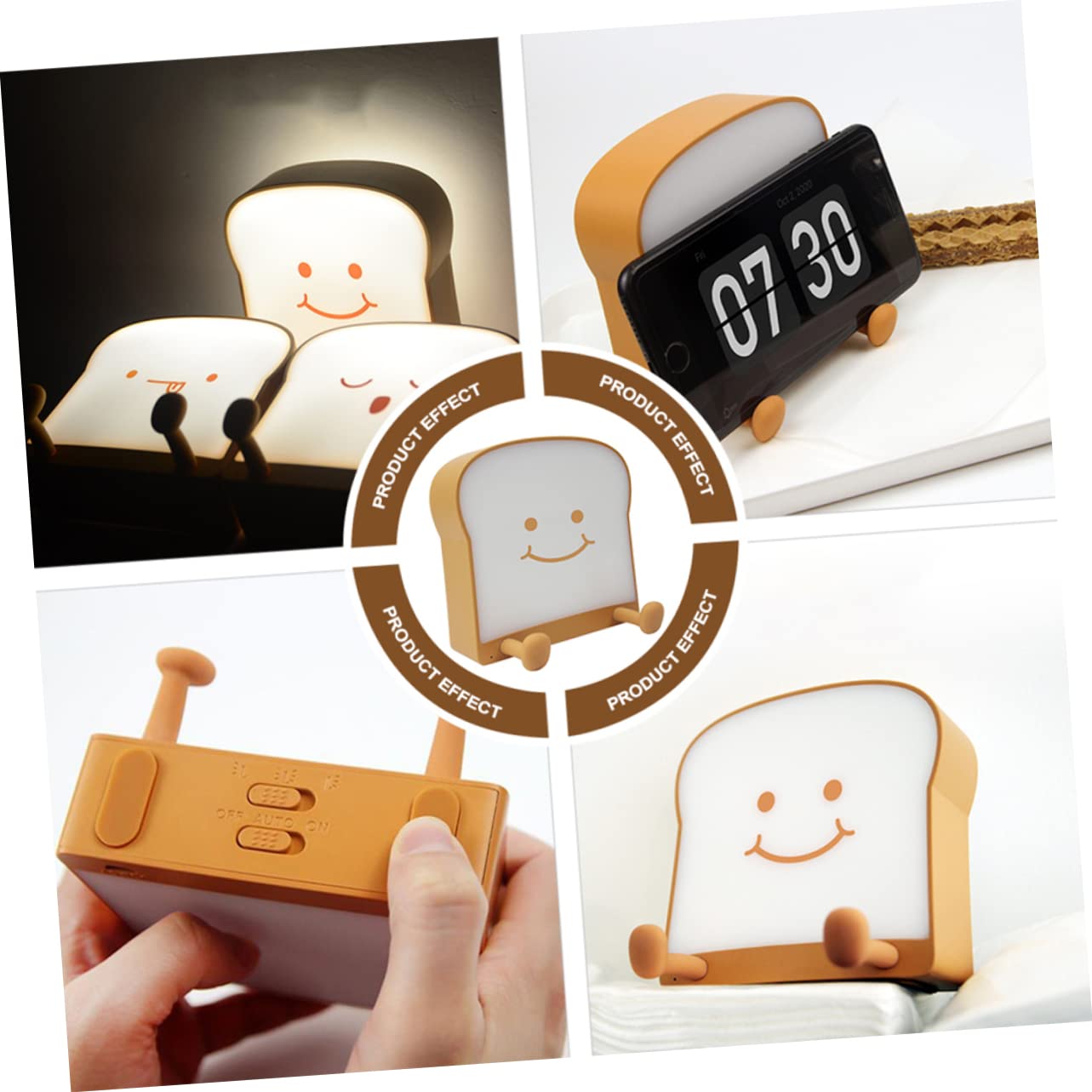 Світильник PRETYZOOM Kawaii Нічник Хлібець Силіконовий для дітей Тримач для мобільного Телефону, фото №6 Світильник PRETYZOOM Kawaii Нічник Хлібець Силіконовий для дітей Тримач для мобільного Телефону, фото №6