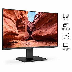 Монитор KOORUI 24 дюйма Full HD 75Hz 5ms Черный synthetic.ua - Фото 1