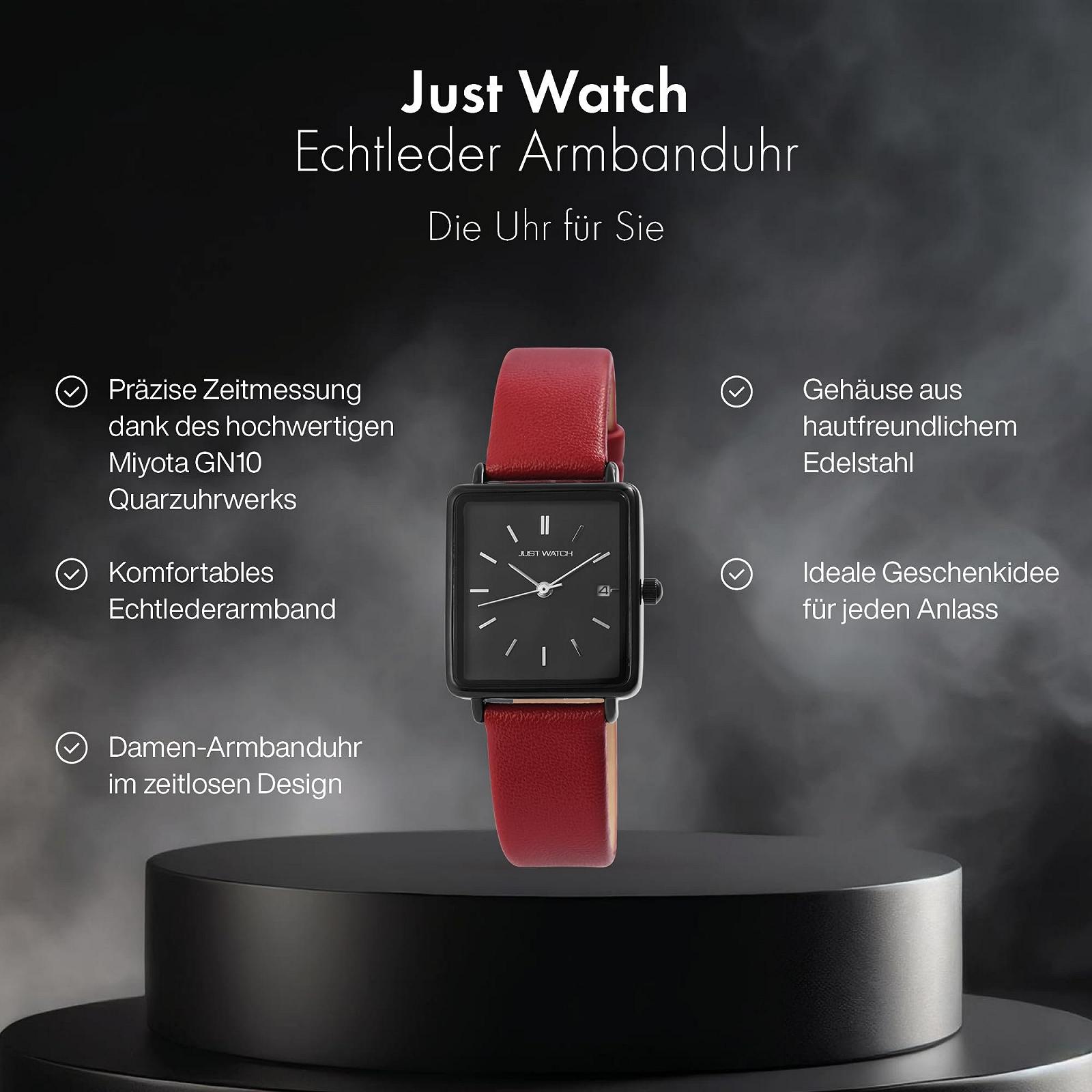 Часы Just Watch Женские Аналоговые Кварцевые Дата Ремешок из Натуральной Кожи JW10140, фото №2