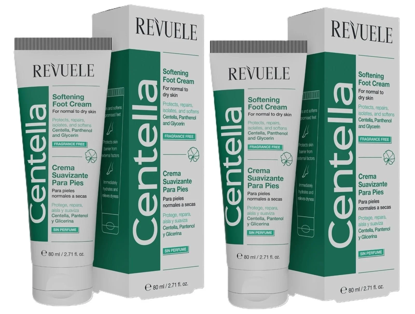 Крем для ног REVUELE Centella 2x 80 мл, фото №1