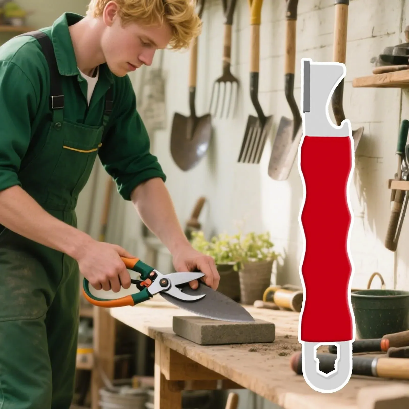 Точилка Sirboying Multifunction для саду портативна з викруткою та відкривачкою, фото №6