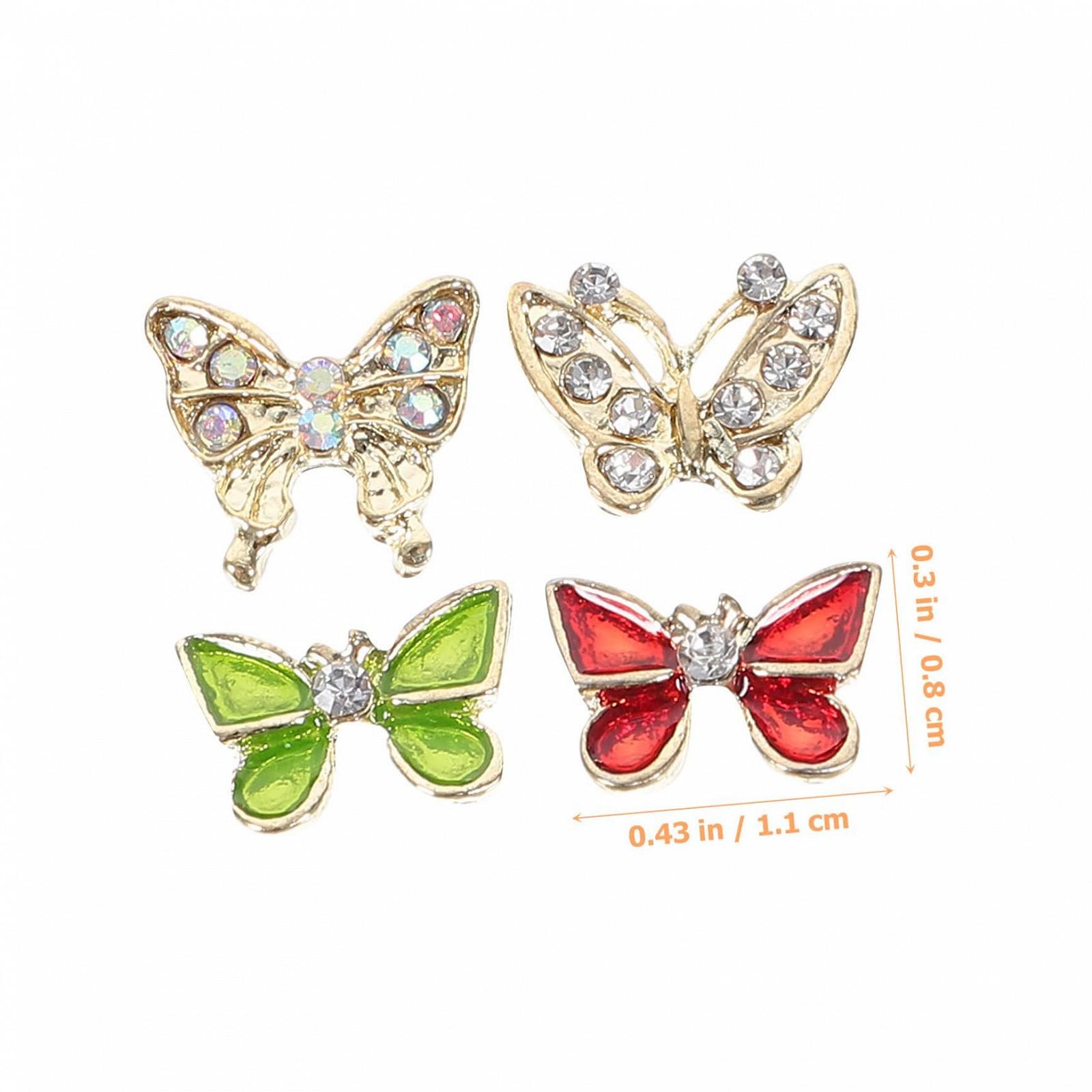 Украшения для ногтей Бабочки, Набор 40 шт, фото №7