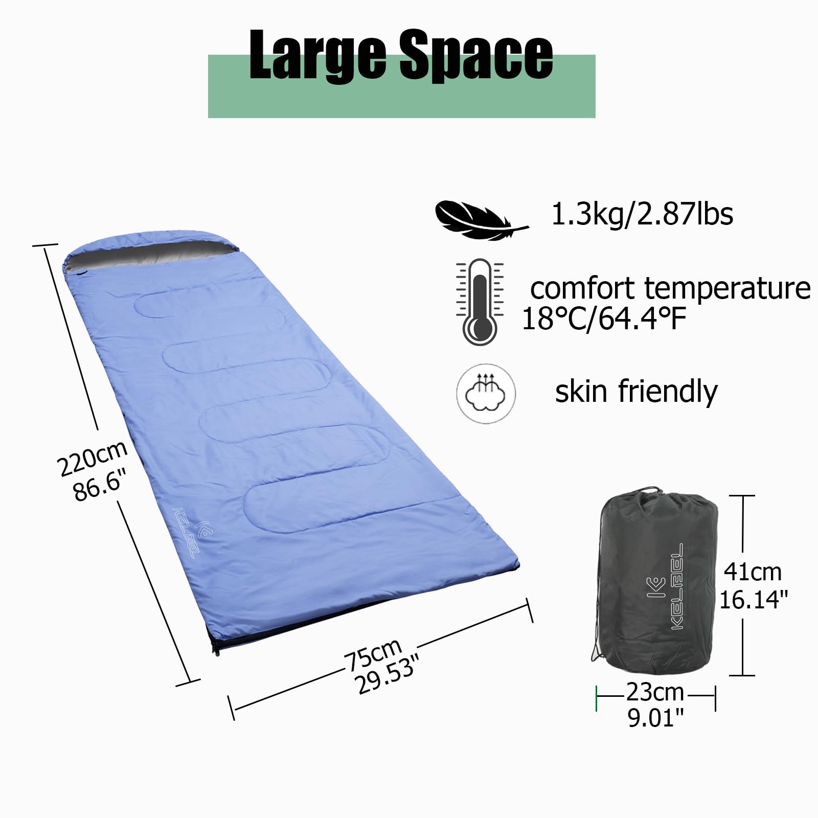 Мешок спальный Kelbel Blanket Small Pack Size 3 Seasons Ultralight Waterproof, фото №3