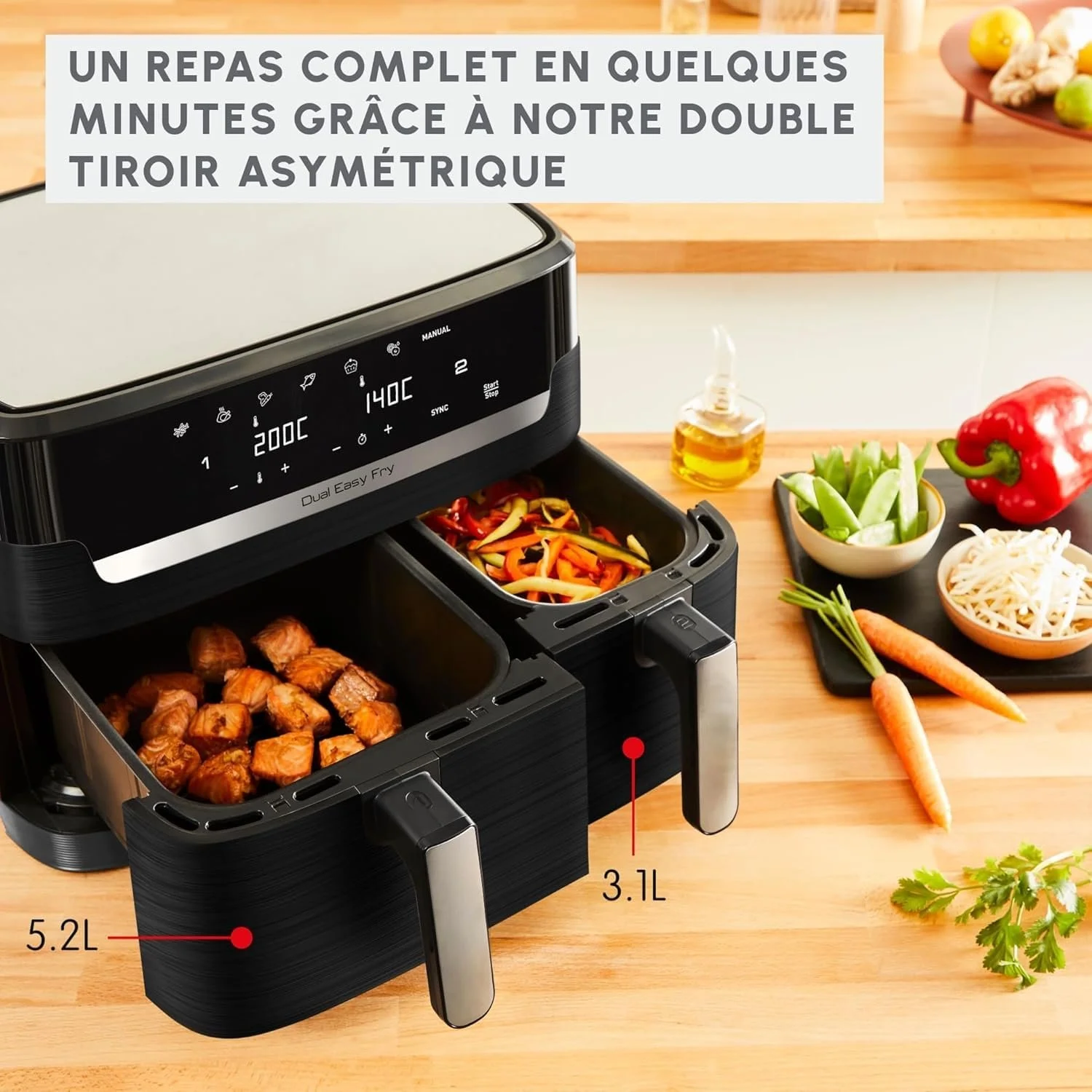 Мультипіч Moulinex Easy Fry Essential EZ9018F1 8.3L нержавіюча сталь 7 програм Сталевий, фото №4 Мультипіч Moulinex Easy Fry Essential EZ9018F1 8.3L нержавіюча сталь 7 програм Сталевий, фото №4