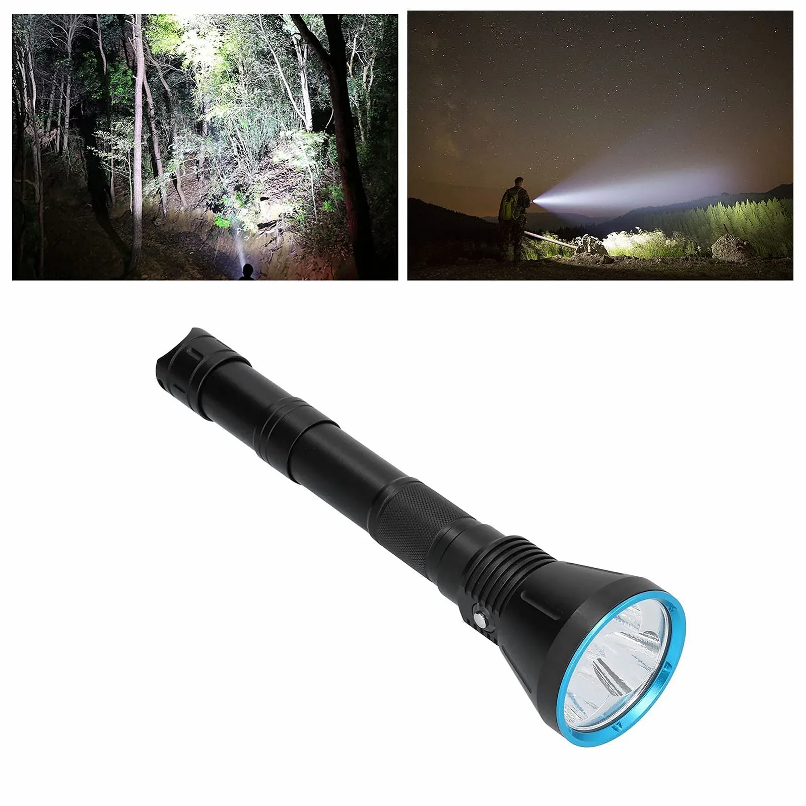 Ліхтар LED Garosa 15000 lm Потужний ліхтар IP68 Водонепроникний професійний для дайвінгу для риболовлі на глибині 150 м, для активного відпочинку, походів та кемпінгу, фото №3