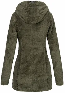 Куртка Teddy Fleece Sublevel LSL-357 Женская с капюшоном synthetic.ua - Фото 1