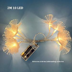 Гірлянда ENLACE Квіти 2 м 10 LED Зі скловолокна Теплий білий synthetic.ua - Фото 1