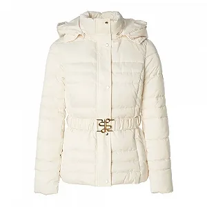 Пуховик Salsa Jeans Женский с капюшоном из искусственного меха - Фото 1