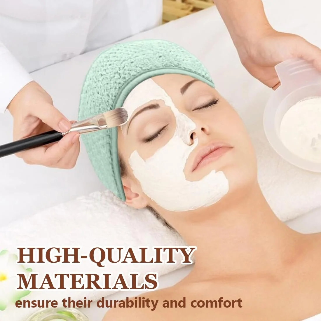 Набір з 3 регульованих косметичних пов'язок для волосся з застібкою, фото №4