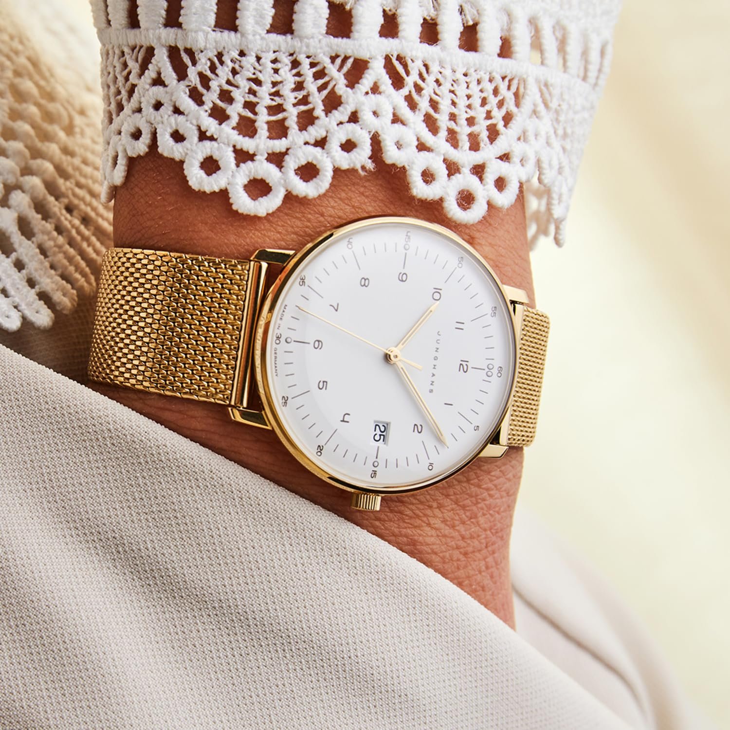 Жіночий годинник JUNGHANS Max Bill Золотий 47/7452.46, золото, Класичний, фото №2