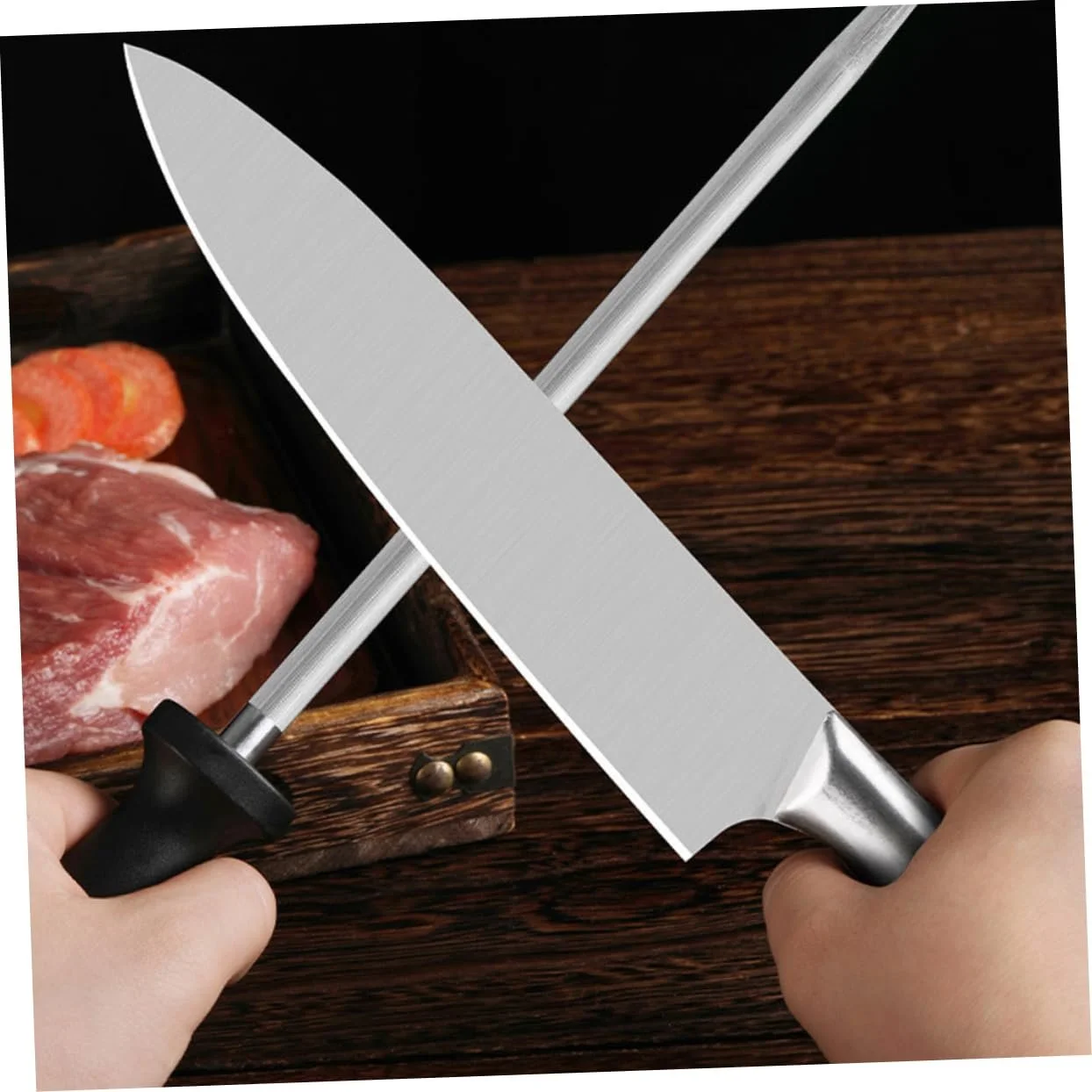 Набор мусатов ручных 2 шт. мелкозернистых для быстрой заточки, фото №8