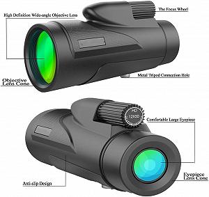 Монокуляр Телескоп для мобільних телефонів Оптичний Висока потужність 12X Окуляр Низьке освітлення 6.1 x 2.2 дюйми synthetic.ua - Фото 1