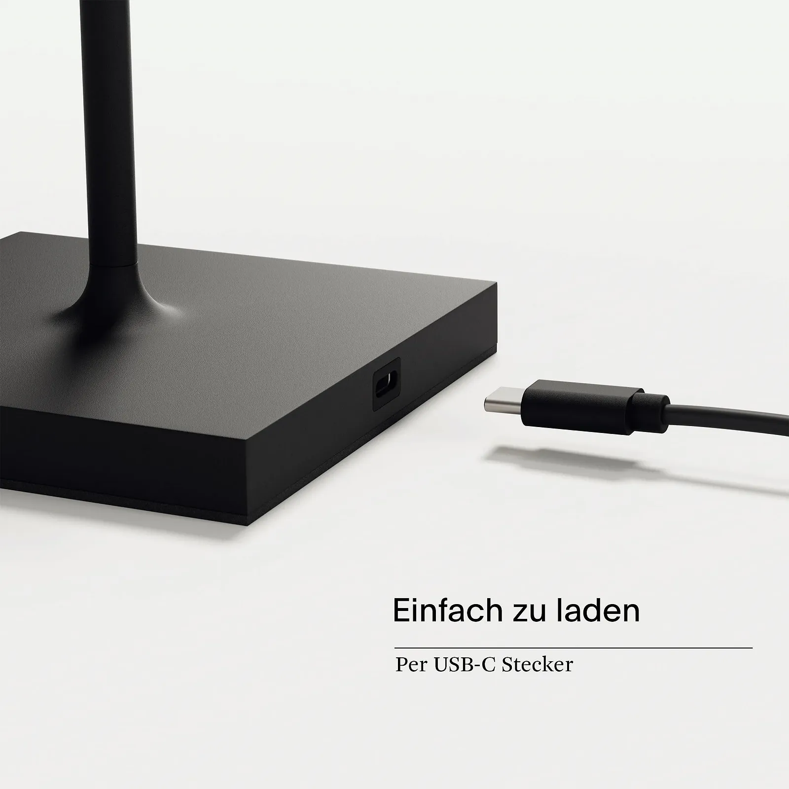 Настільна акумуляторна LED лампа SIGOR Nuindie Mini Димована IP54 Висота 25 см USB-C 12 год Нічний чорний Упаковка 2 шт, фото №5