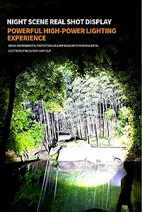 Светодиодный фонарик 2000 Super Bright, COB парковочный свет, водонепроницаемый, 6 режимов, масштабируемый, маленький ручной фонарик для кемпинга, прогулок с собакой, бега, чрезвычайных ситуаций - Фото 1