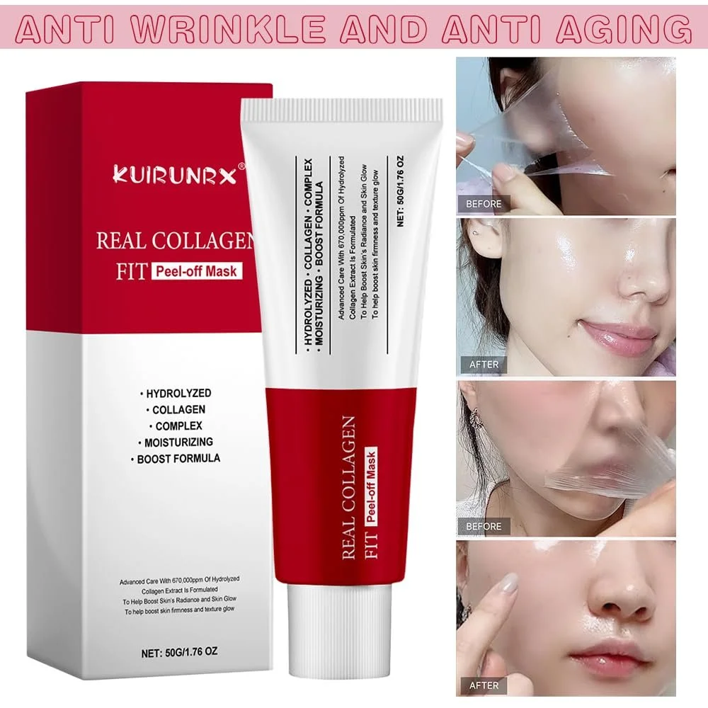 Маска Колагенова KUIRUNRX, Органічна Колагенова Маска Корейська, Зволожуюча Нічна Маска для всіх типів шкіри (50г), фото №7