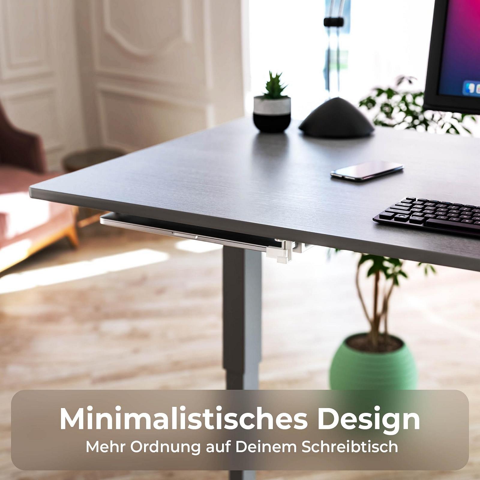 Держатель для ноутбука Mobilefox Под стол Кронштейн Полка с защитой от падения для Notebook MacBook 0-35 мм Белый, фото №3