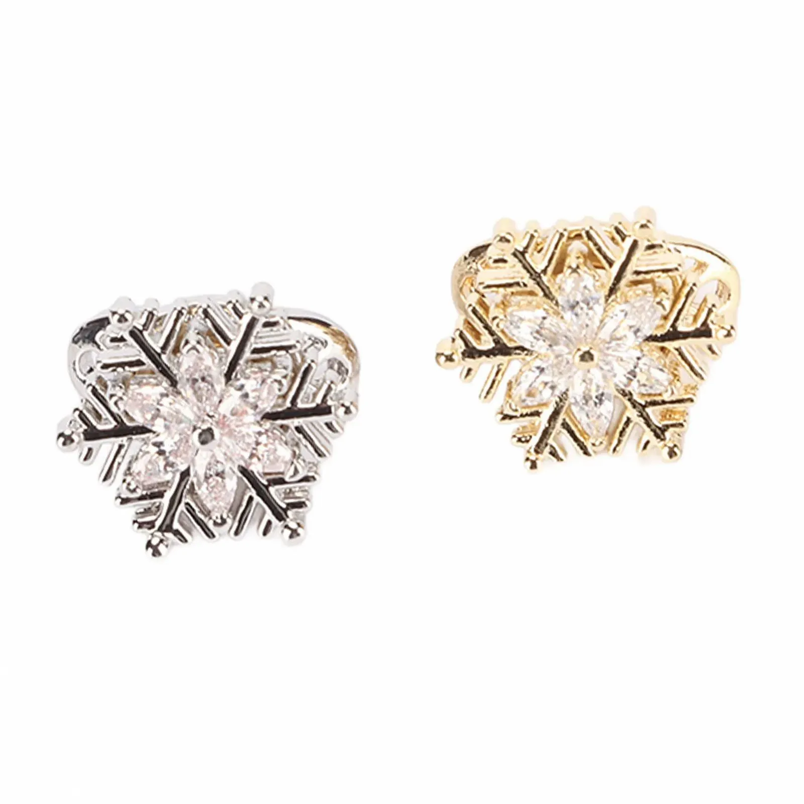 Украшение для ногтей Снежинка Кристаллы AB Стразы для ногтей Бриллианты Стекло Металл Самоцветы Камни Вращающиеся Блестящие Привлекательные Элегантные 3D Украшения для ногтей, фото №8