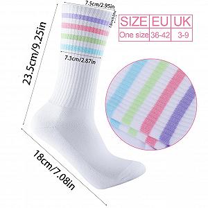 Носки теннисные Женские Носки Хлопковые Носки 36-42 Дышащие Спортивные Носки Белые Ретро Носки-следы 6 пар synthetic.ua - Фото 1