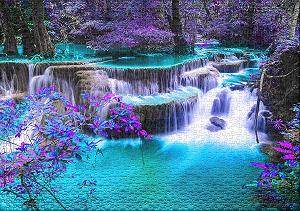 Пазл Ulmer Puzzleschmiede Secret Place 2000 элементов Ночной водопад synthetic.ua - Фото 1