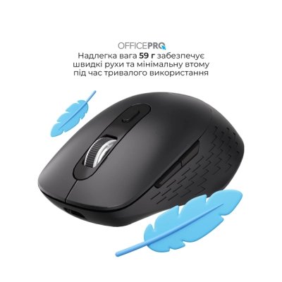 Мышка OfficePro M265B Wireless/Bluetooth Silent Click Black (M265B), фото №8 Мышка OfficePro M265B Wireless/Bluetooth Silent Click Black (M265B), фото №8
