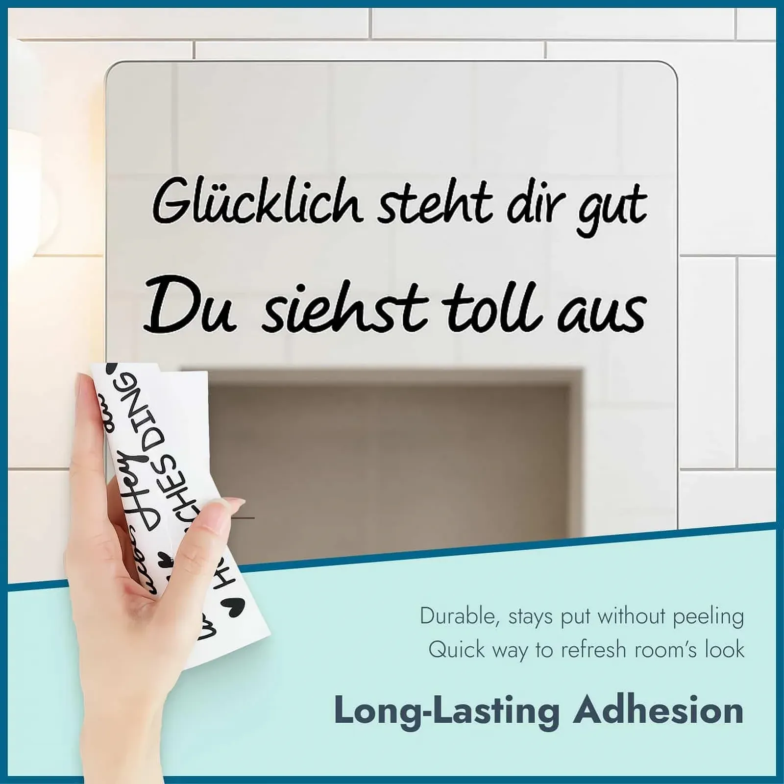 Наклейки на зеркало Мотивационные фразы 2 шт., фото №4