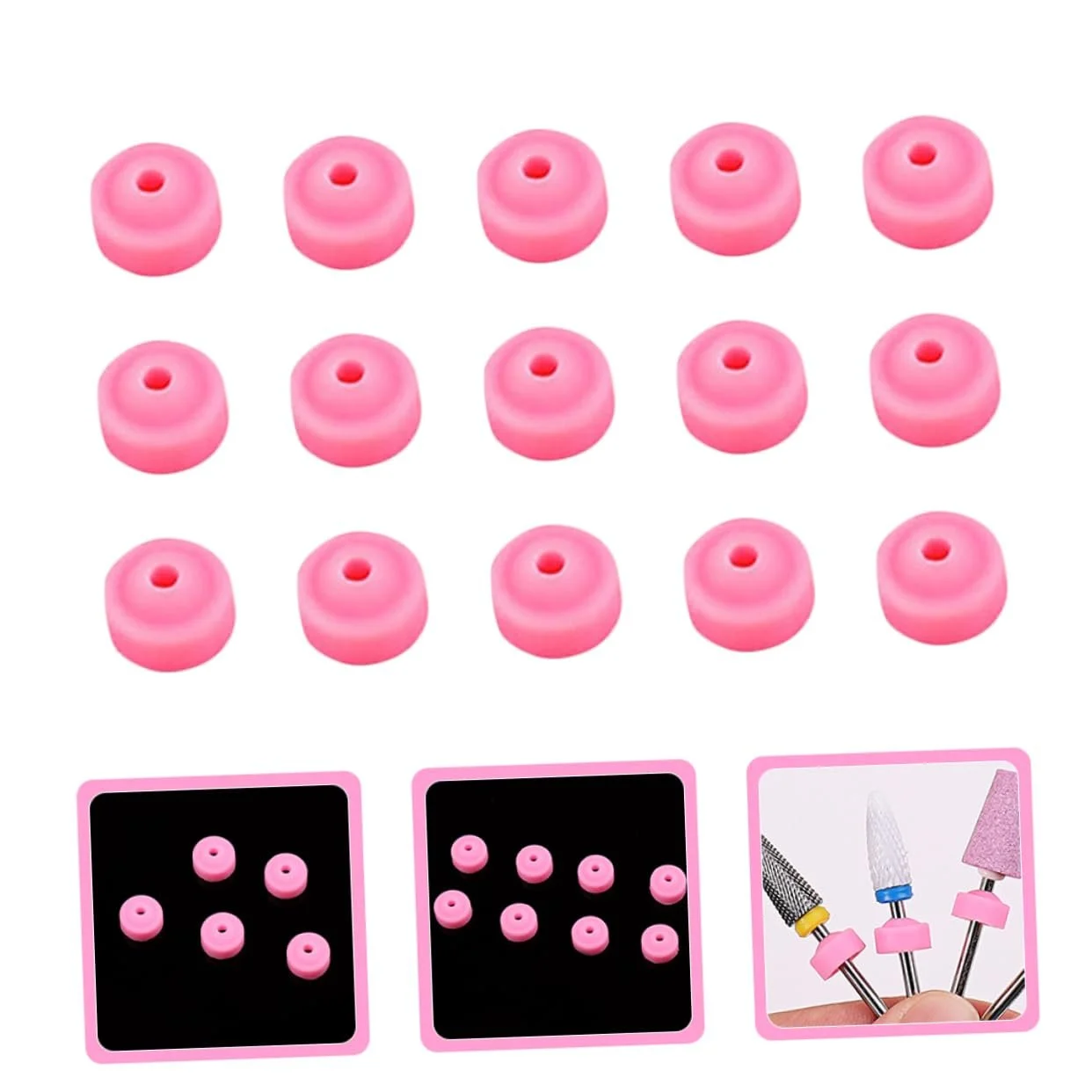 Набор расходных инструментов для маникюра WRITWAA 15 шт. Розовый, фото №8