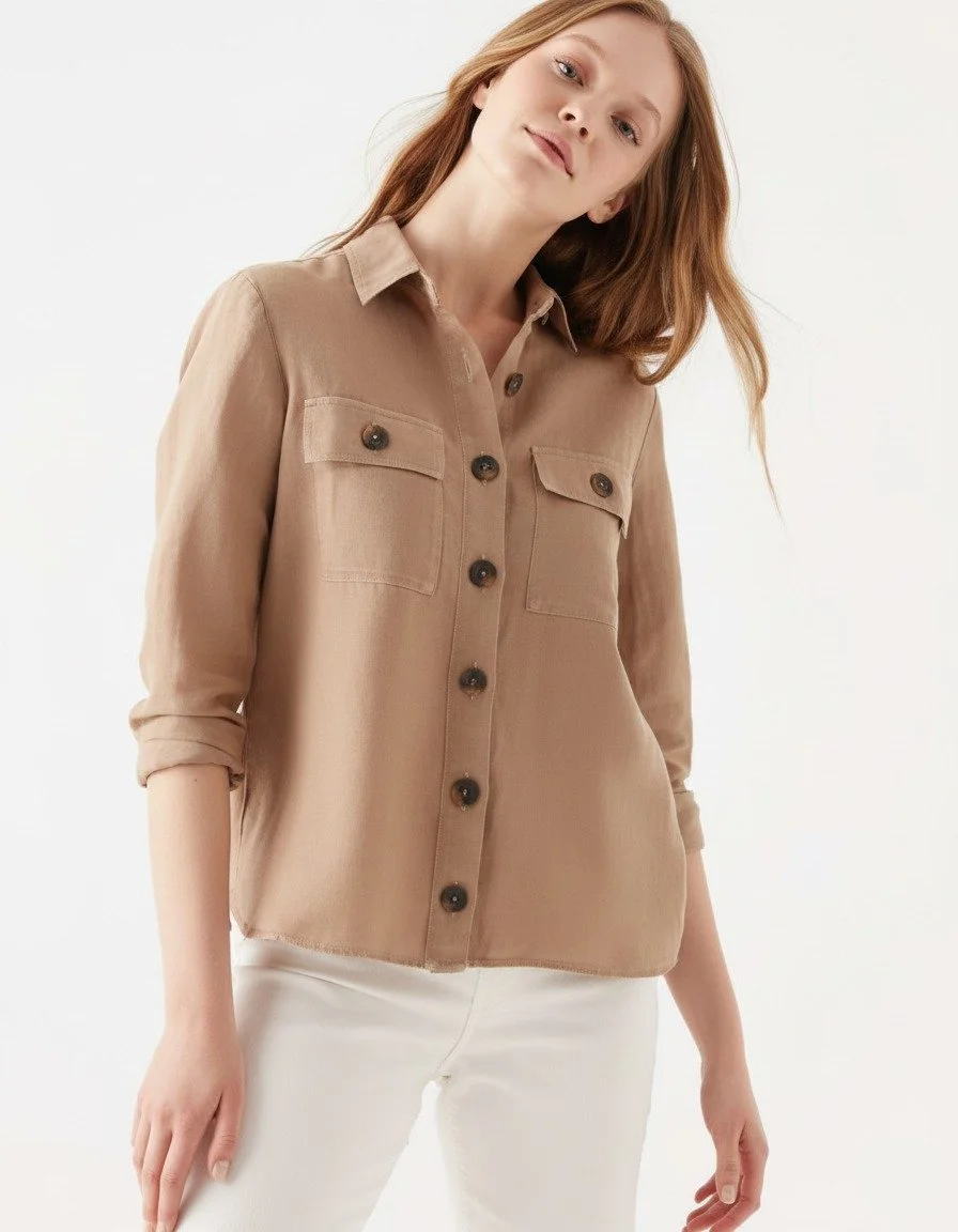 Жіноча сорочка MAVI Shirt With Pocket у насиченому відтінку Tiger's Eye - L, фото №2 Жіноча сорочка MAVI Shirt With Pocket у насиченому відтінку Tiger's Eye - L, фото №2