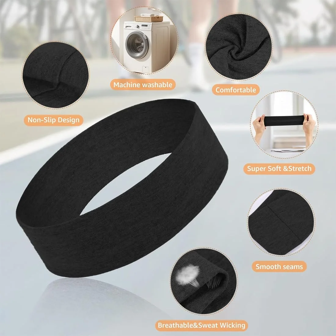 Пов'язка для волосся Леопардовий візерунок, 6 штук, фото №4