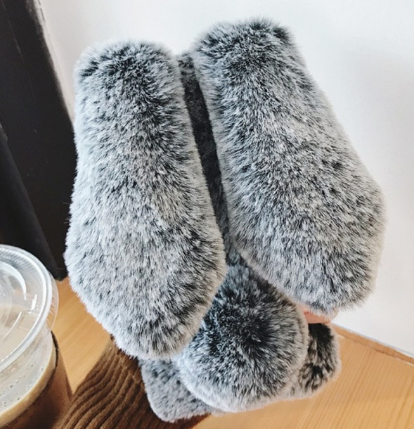 Чохол кролик плюшевий з вушками для Xiaomi Poco M5 / Grey, фото №3