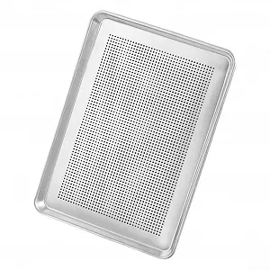 Противень для выпечки алюминиевый анодированный перфорированный synthetic.ua - Фото 1