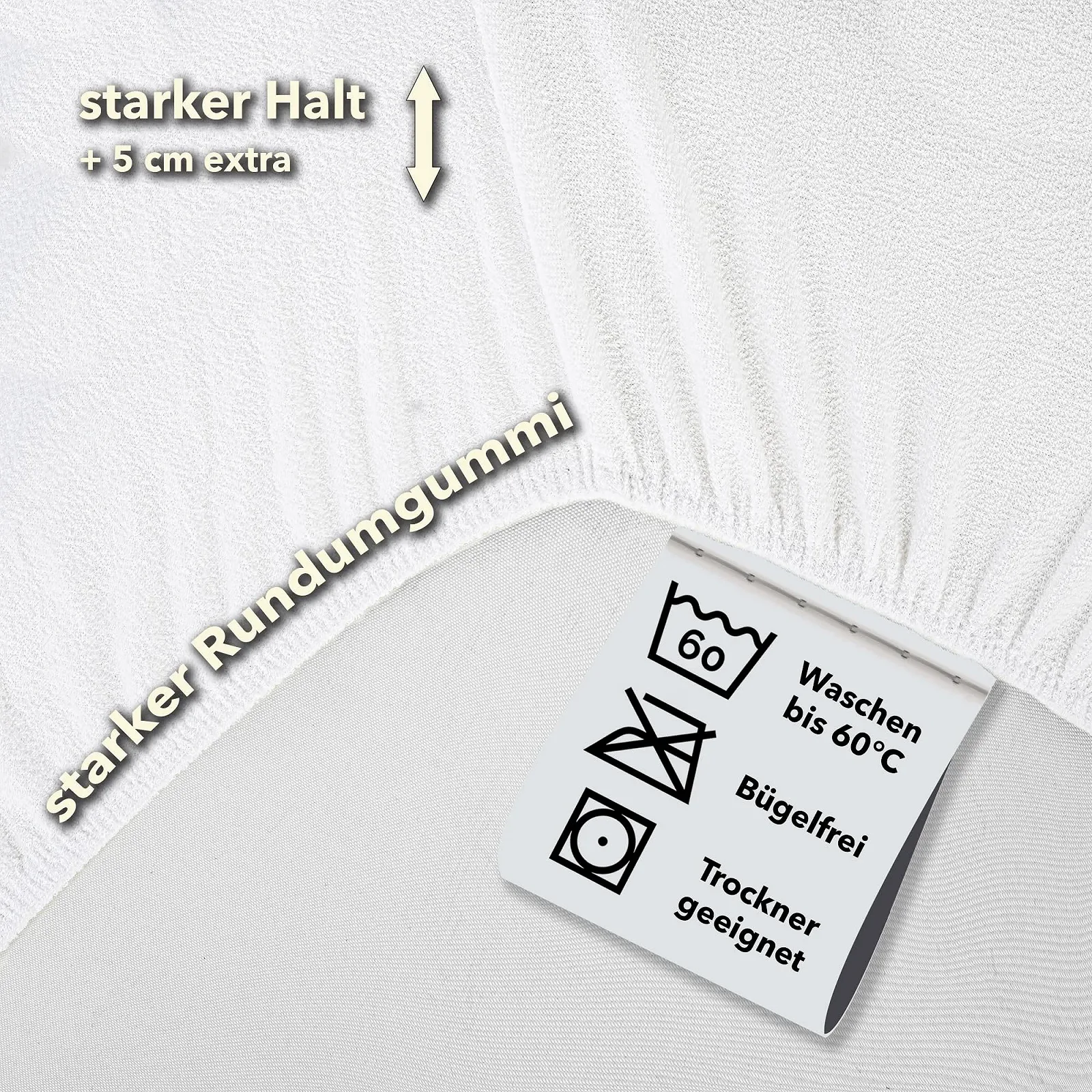 Простыня на резинке Terry STUDIO Basic 200 x 200 см, белый, фото №3 Простыня на резинке Terry STUDIO Basic 200 x 200 см, белый, фото №3