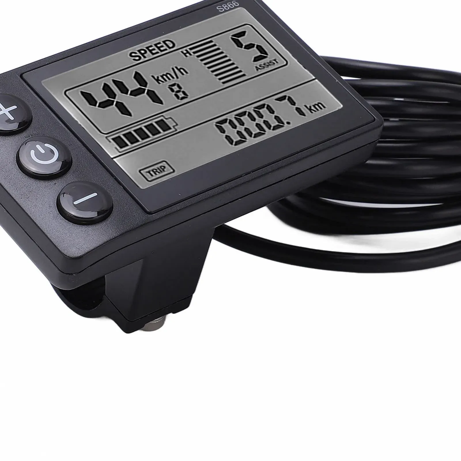 LCD дисплей для электровелосипеда S866 24V 36V 48V водонепроницаемый SM Plug, фото №8