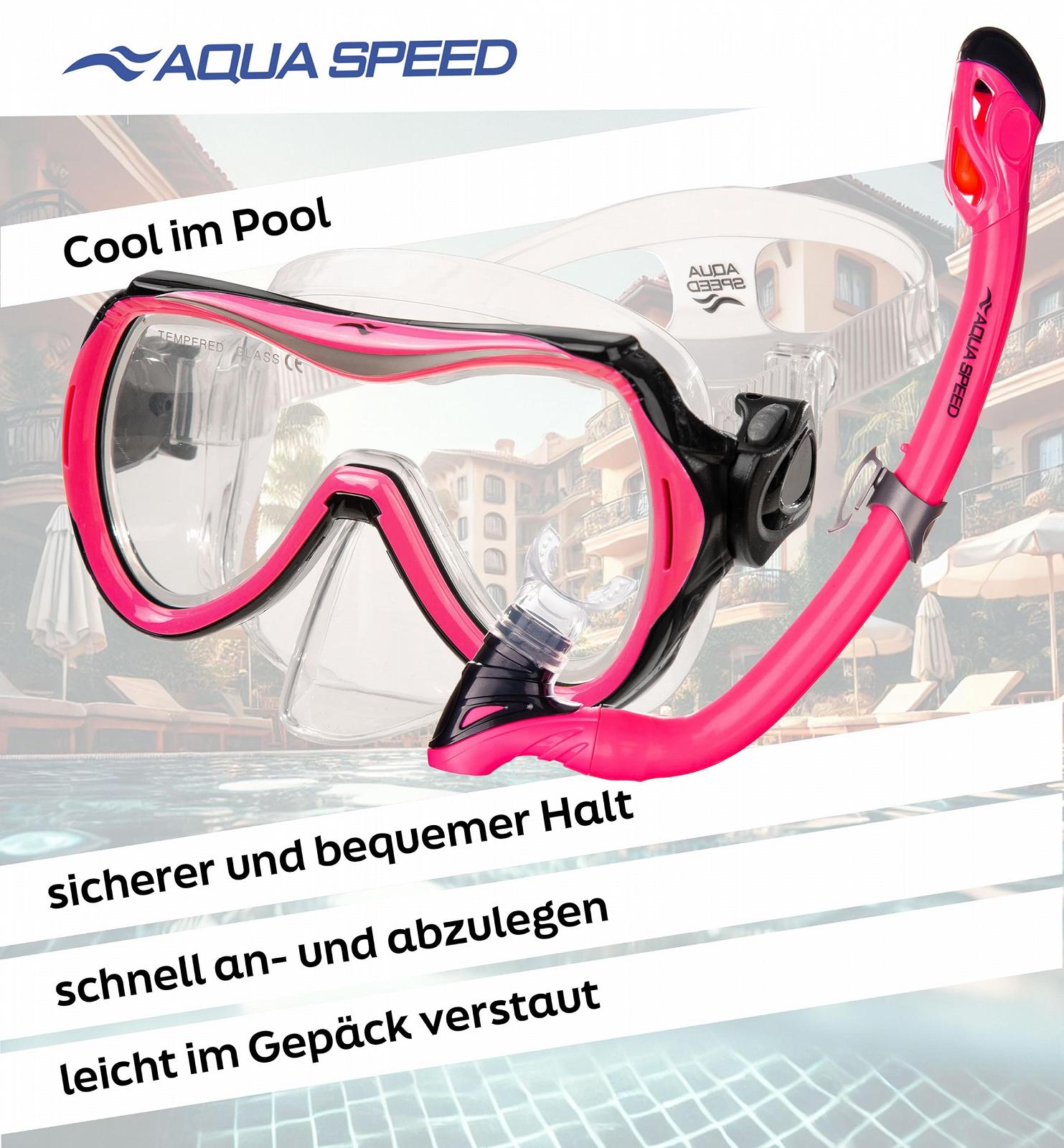 Набір для снорклінгу Aqua Speed Alize з дитячою маскою для дайвінгу Samos, сітчастою сумкою та серветкою з мікрофібри, фото №6