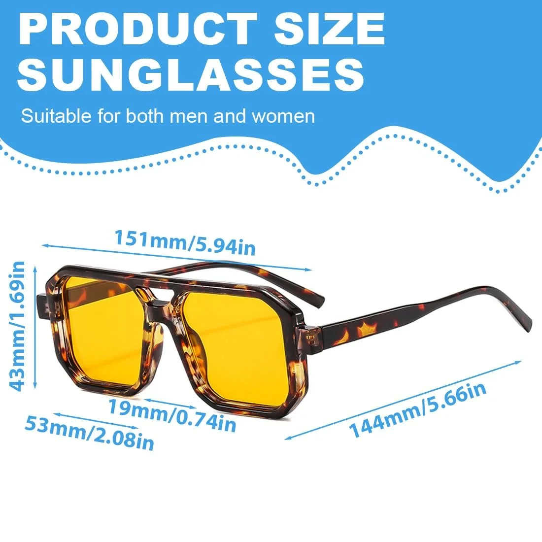 Сонцезахисні Окуляри HAZMA Ретро Квадратні З Подвійною Перемичкою (C), фото №2