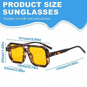 Сонцезахисні Окуляри HAZMA Ретро Квадратні З Подвійною Перемичкою (C) synthetic.ua - Фото 1